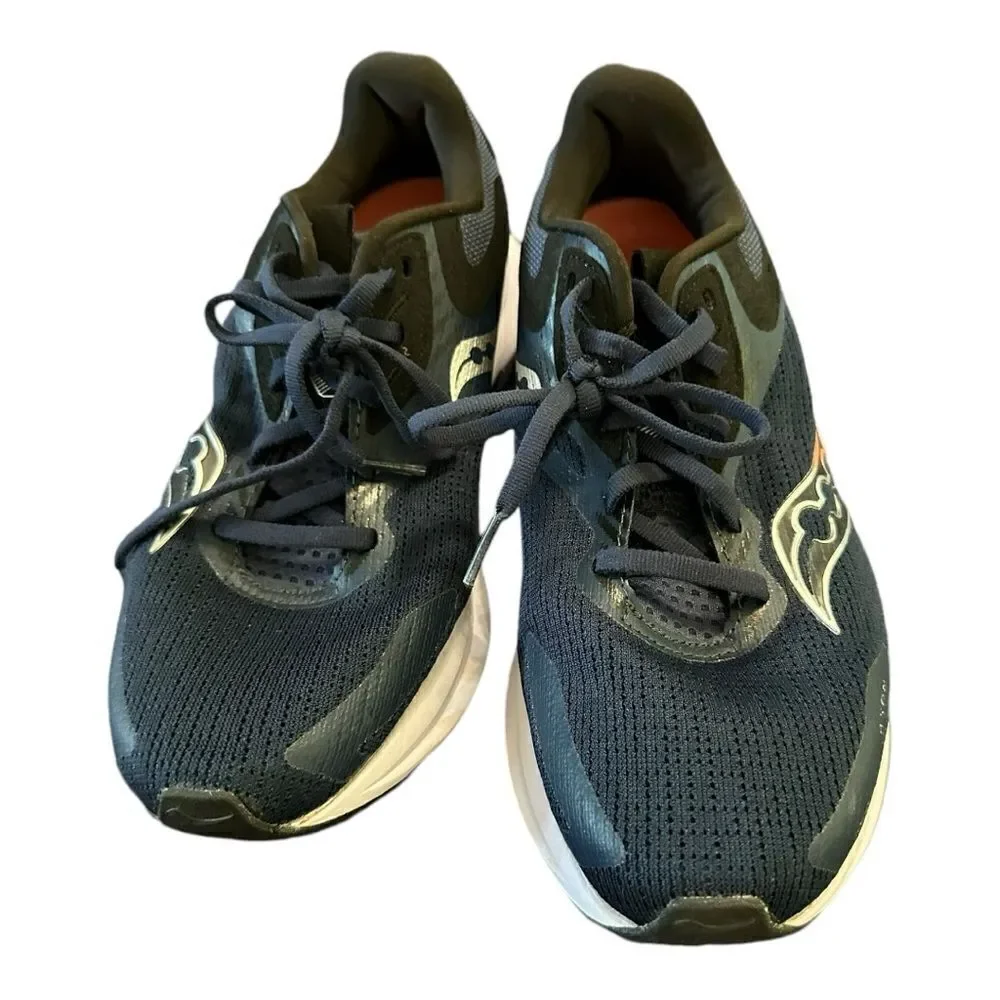 Saucony | Women's Axon 2 in Navy Silver Lace Up Running Walking Shoes | 9